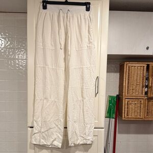 Standard surplus White Drawstring Pants size medium lot of 2 12:26